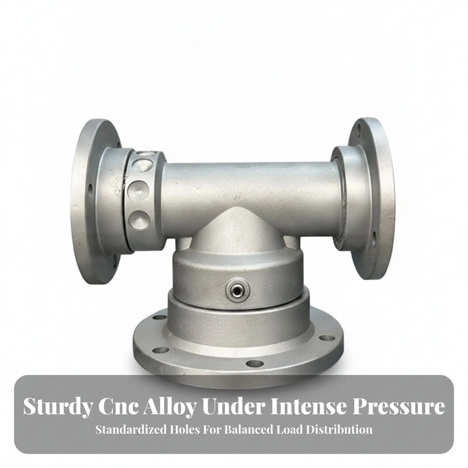 Stainless Steel Sprinkler Connector Base Triple Port Water Jet Distributor with Sealing Gaskets for Industrial Use