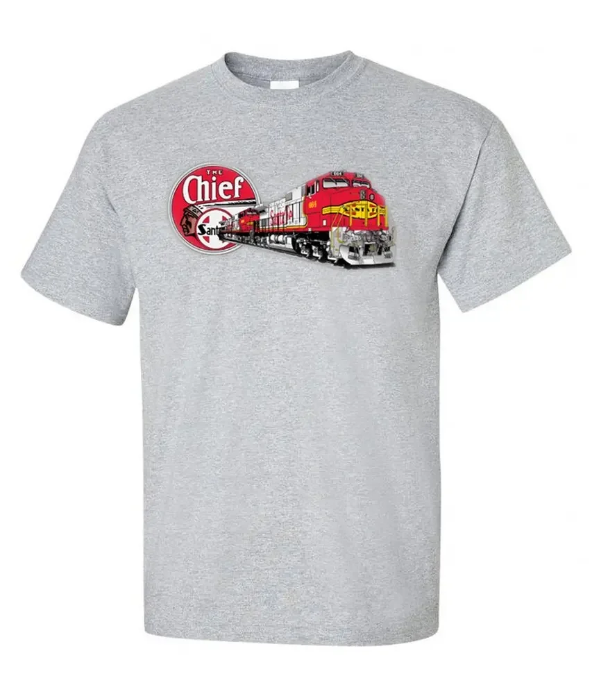 Santa Fe Warbonnet GE C44-9W Trains Authentic Railroad T-Shirt Tee Shirt [70]