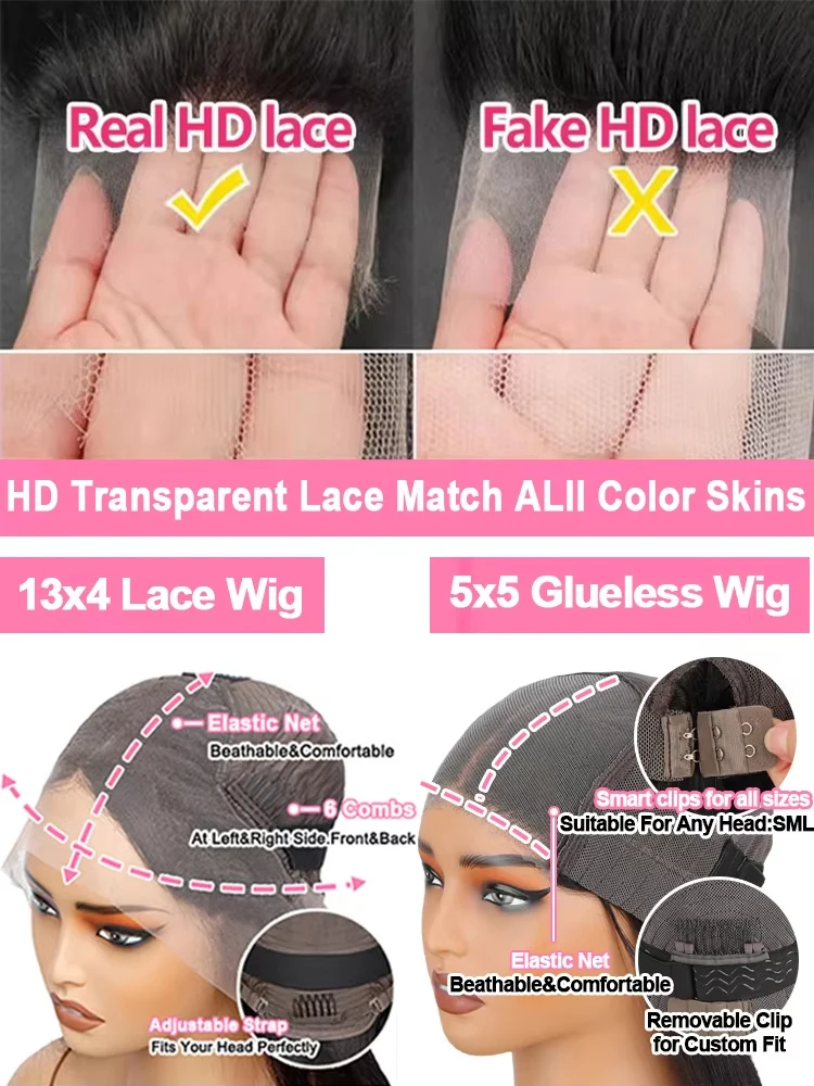 200 الكثافة فضفاض موجة عميقة 13x4 HD الدانتيل الجبهة خصلات الشعر المستعار الإنسان البرازيلي 30 بوصة مجعد موجة المياه 5x5 غلويليس شعر مستعار شعر الإنسان #6