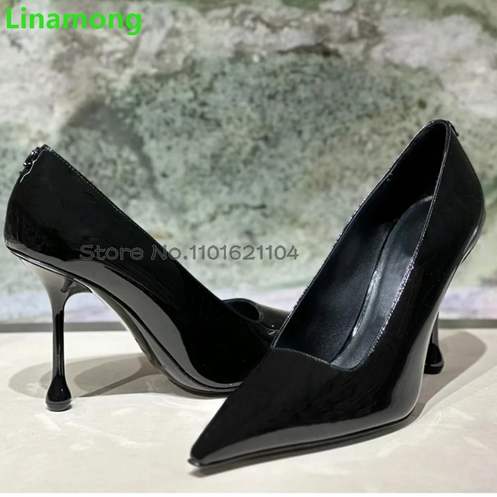 

Thin High Heel Pointy Toe Pumps For Female Women 2024 New Concise All-match Solid Shallow Slip-on Elegant Fashion Dress Shoes