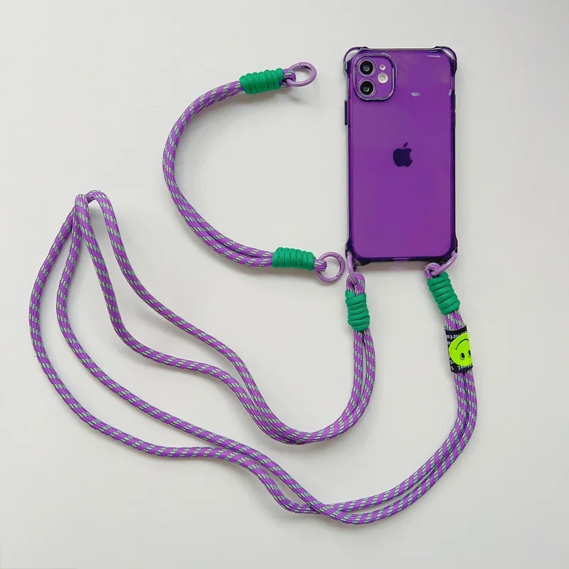 Phone Case For iPhone 14 16 13 15 Pro Max 12 11 15 Plus Crossbody Lanyard Necklace Strap Rope Soft Cover