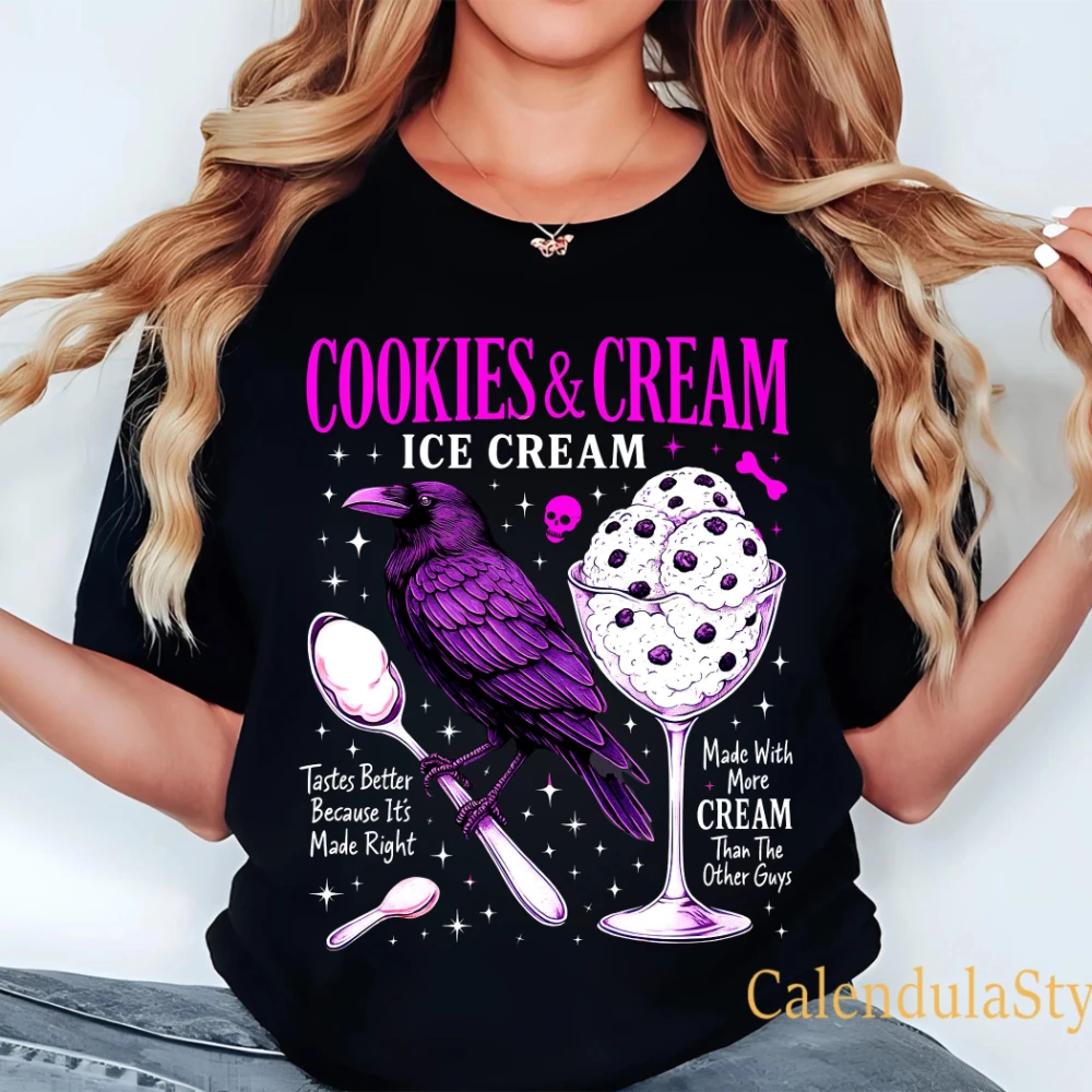 Cookie and Cream Ice Cream Butcher Blackbird Shirt Book Series Shirt Dark Romance Tee Short Sleeve T-shirts