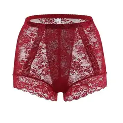 Women Body Shaper Control Lace Panties Shaped Underwear Tummy Corset High Waist Shapewear Panty Underwear Plus Size M To 4XL