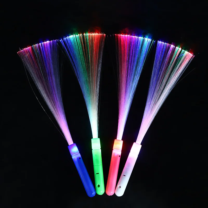 1 Pcs New Light Up Fiber Optic Wand Flashing Fairy Wand Led Light Up Toys Kids Party Toys Prom Birthday Party Fairy Wand Gifts