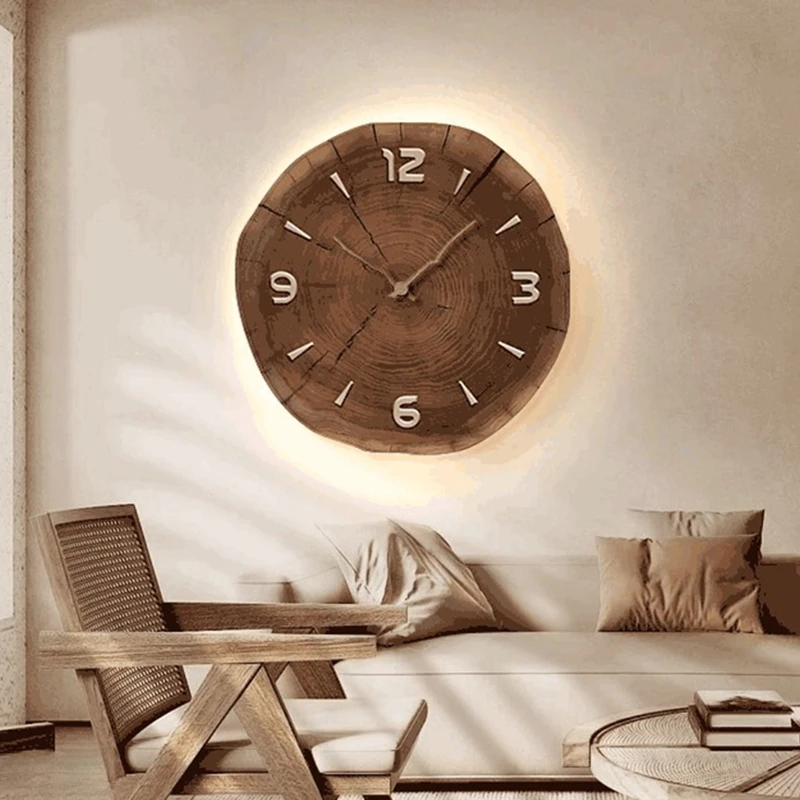 

Wooden Wall Clocks Living Room Clock Watch Silent Led Clock Modern Large Clocks Elegant Room Ornaments Home Dacoration Items