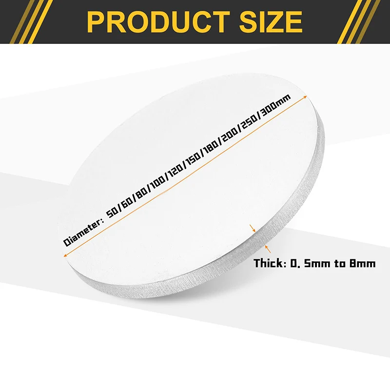 Aluminum Round Sheet Disc Plate 0.5mm to 8mm Thick 1060 Aluminum Circle Plates Round Sheets for DIY Model Craft Art Handmade