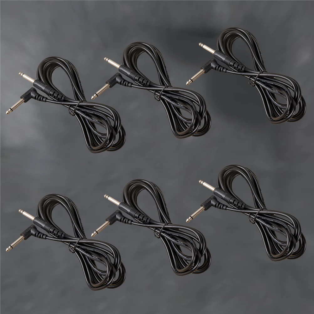

10PCS 6.35mm Right Angle Patch Cable for Guitar Bass Speaker Effect Pedal Durable Musical Instrument Elbow Cable