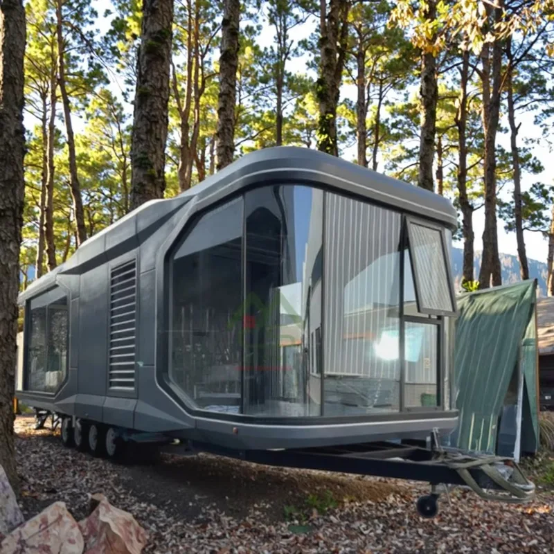 Ville domestiche mobili prefabbricate con struttura in acciaio a spostamento rapido per hotel all'aperto e soccorso di appartamenti