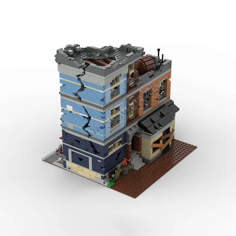 Blocs de construction de paysage Architectural de bureau de détective, 2915 pièces, décor de vue sur la rue urbaine, Micro briques, jouet pour enfants, cadeau d'anniversaire