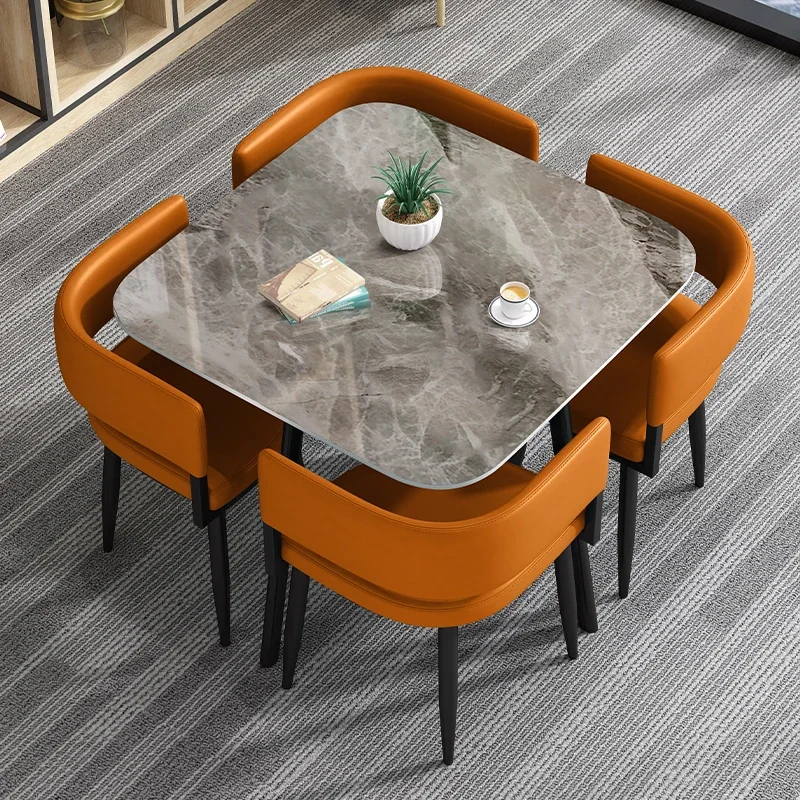 طاولة طعام إيطالية حديثة الشمال الفاخرة شرفة طاولة طعام كاملة في الهواء الطلق متعددة الوظائف Mesas De Comedor أثاث المنزل