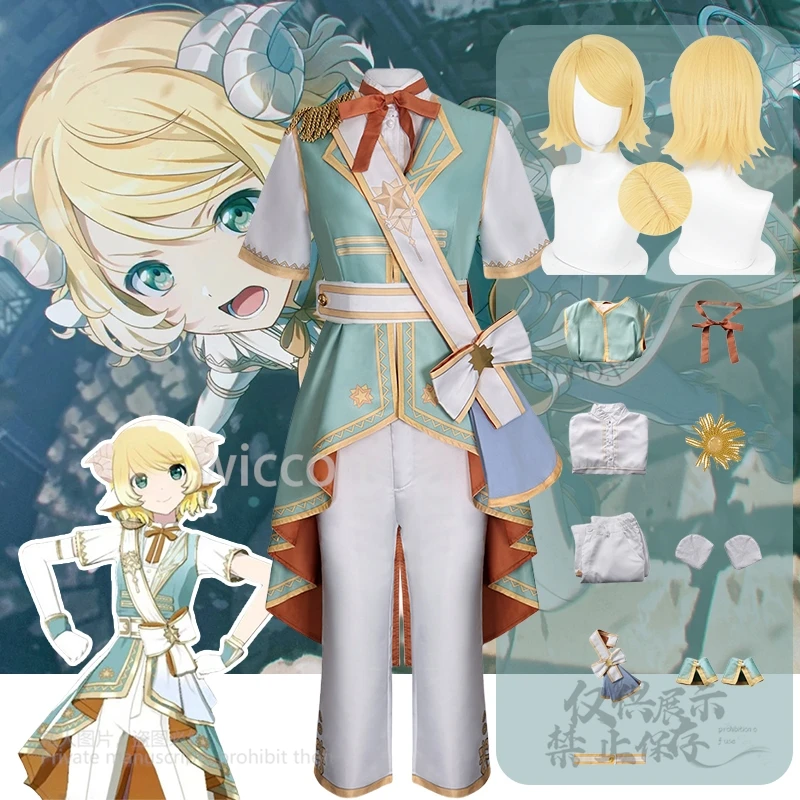 

Anime Game Project Cosplay Sekai Rin Cosplay Costume PJSk Suit Full Set Colorful Stage Male Outfits Female Wig Party Customized