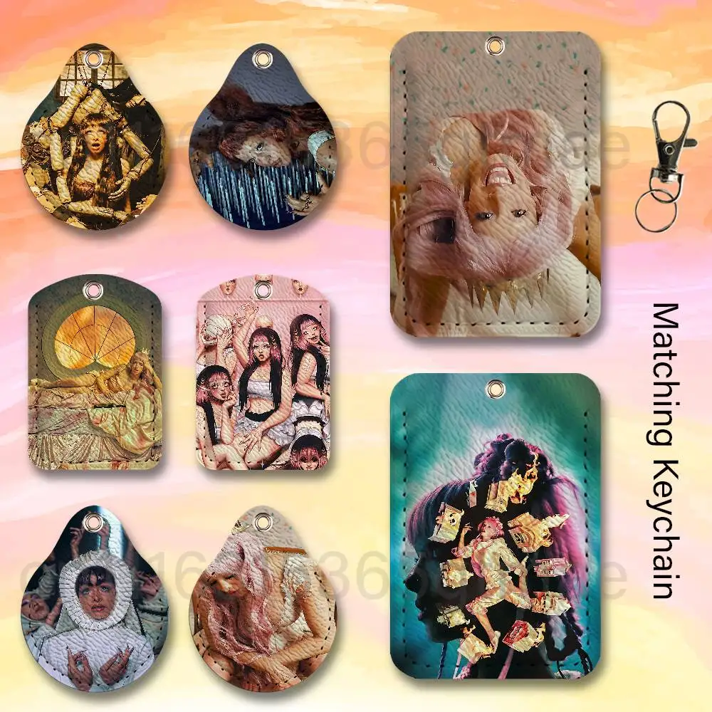 M-Melanie M-Martinez Hades Card Holder Keychain Key Air Tag Ring Door Lock Access Protective Case For Security Gift