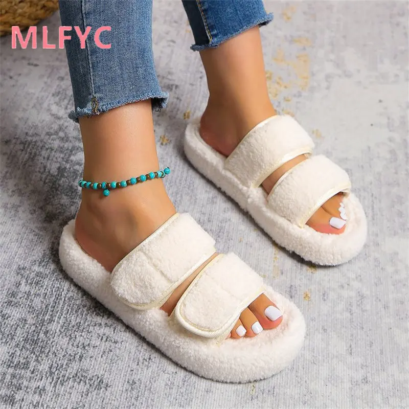 slippers for women to wear out in autumn winter 2022 new fashion thick bottom line slippers for home ladies casual slipper