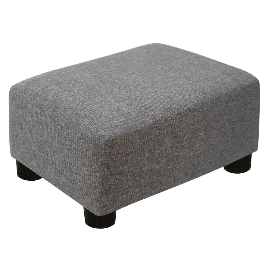 

Small Foot Stool Ottoman Footstool with Legs Under Desk Footrest for Living Room Bedroom and Office,LinenGrey