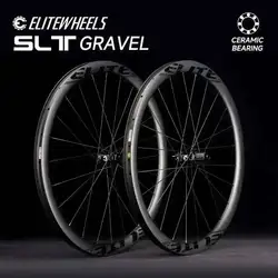 ELITEWHEELS SLT GRAVEL Carbon Wheelset Ceramic Bearing Disc Brake Cyclocross 700C Wheels Center Lock SHIMAN0 XDR Hub 35x34mm Rim