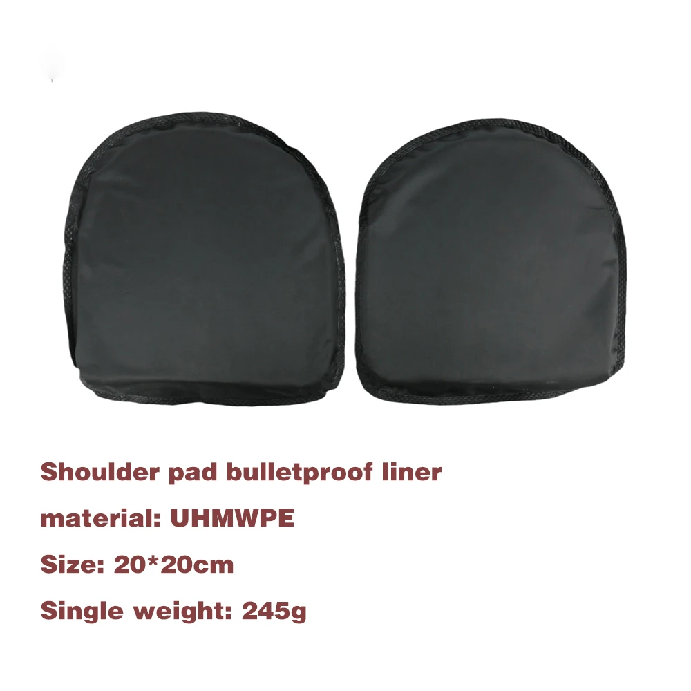 Shoulder Tactical Ballistic Protection Pad Conforming To The US NIJ IIIA 3A Standard Is Made Of UHMWPE And Measures 20 x 20 Cm.