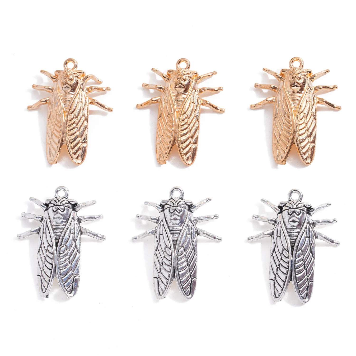 Vintage Cicada Charms Alloy Pendants for DIY Jewelry Making Necklace Earrings Keychain