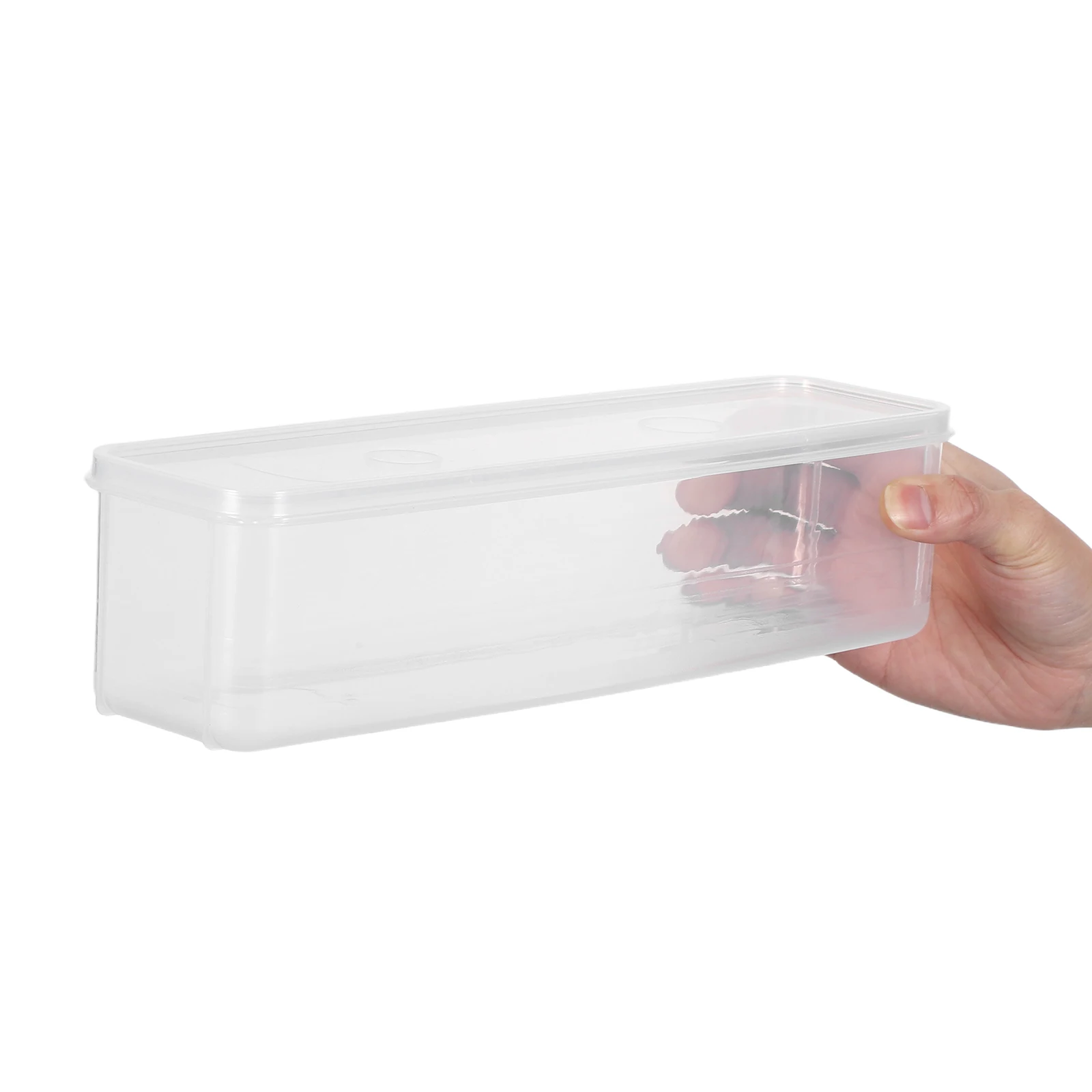 

6Pcs Clear Plastic Spaghetti Storage Containers Airtight Rectangle Pasta Jars Noodles Cereal Storage .99x3.34x2.95in