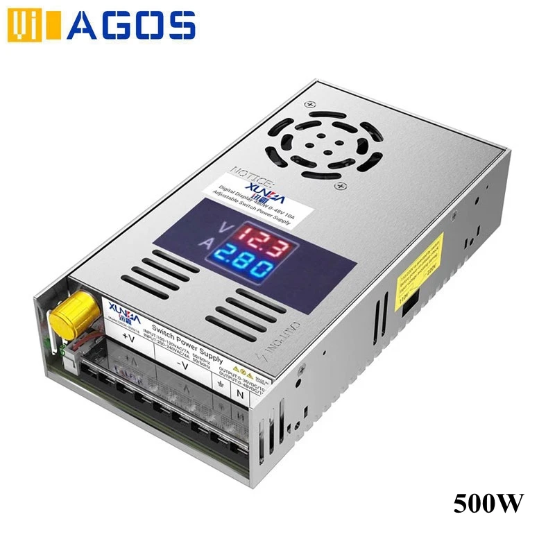 전류 전압 조절식 디지털 디스플레이 스위칭 전원 공급 장치, 500W, 12V, 24V, 36V, 48V, 60V, 80V 