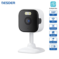 BESDER 5MP Mini Cube Camera Wifi Indoor Two Way Audio Human Detection Home 3MP CCTV Security IP Camera 2MP 5X Zoom O-Kam Pro APP