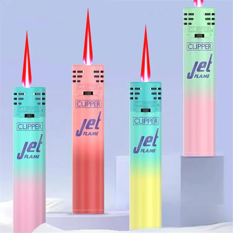 New Butane Gas Is Lighter, Lighter, Straight Gradient, Windproof, Pink, Lighter Inflatable, Collectibles Lighters Smoking view 2
