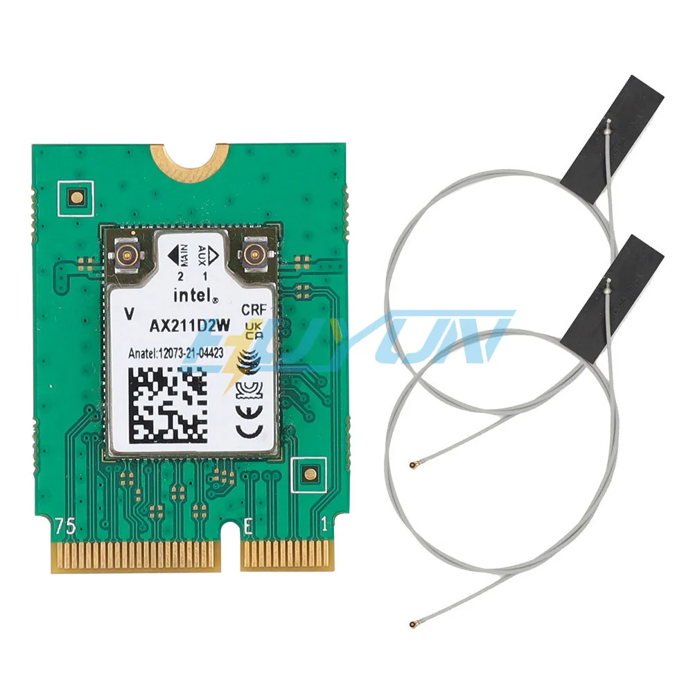 

WiFi 6E Intel AX211D2W Беспроводная карта M.2 Двухдиапазонный адаптер Wi-Fi Bluetooth