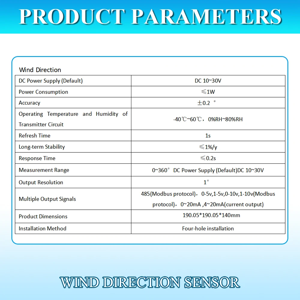 360 Degree Wind Direction Detector Wind Direction Transmitter Weather Station