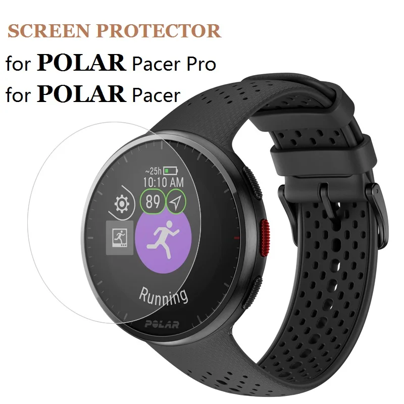 5PCS Smart Watch Screen Protector for Polar Pacer Pro Round Tempered Glass Anti-Scratch Protective Film