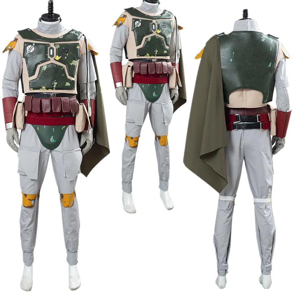 

Adult Boba Cosplay Costume Armor Movie Space Battle Bounty Hunter Fantasy Disguise Men Cosplay Roleplay Outfits Suits