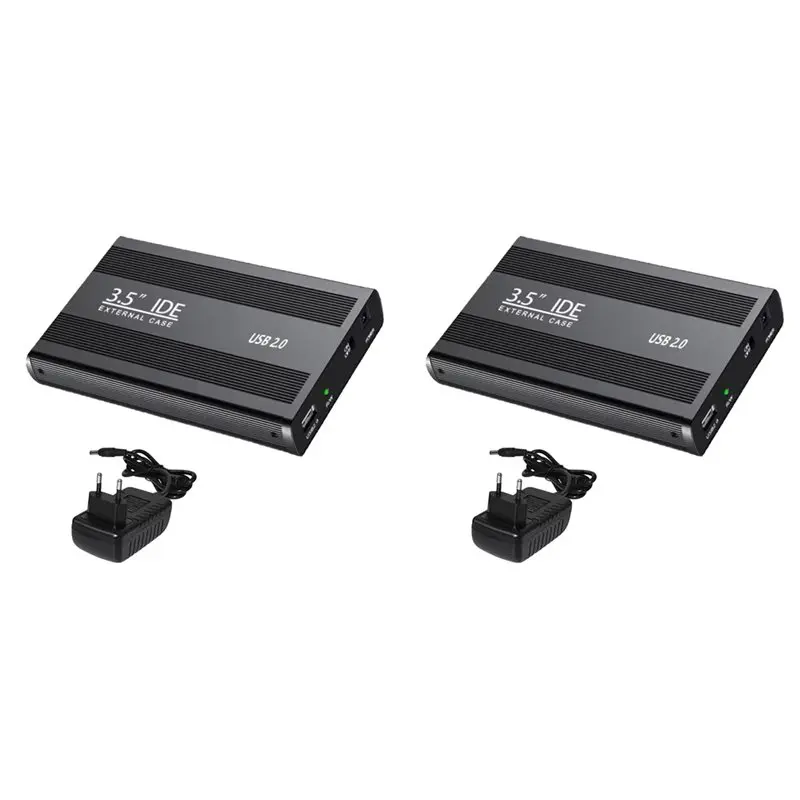 

Корпус для 2x IDE-накопителей с доставкой за 24 часа, для 3,5-дюймовых IDE HDD/SSD, внешний USB-контроллер IDE HD с блоком питания, стандарт ЕС
