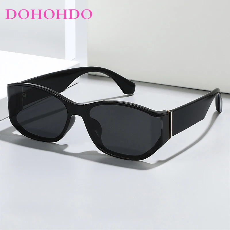 

Vintage Oval Sunglasses For Women Men Fashion Trendy Luxury Brand Design Curved Frame Sun Glasses Outdoors Travel Fishing UV400