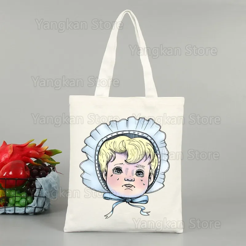 Melanie Martinez Manga Aesthetic Y2k Dames Portals Eco Environmental Shopper Bag Cartoon Canvas Shoulder Bag Harajuku