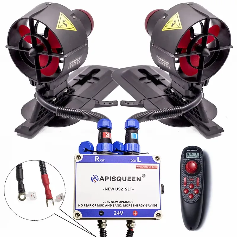 

The new 24v two sets of U92 Pro underwater thrusters with batteries and sand protection function are suitable