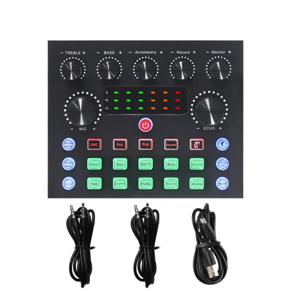 Professional BM800 Condenser Microphone Kit V8Sound Card Set Audio Mixer Live Podcast Equipment Bundle Streaming AudioSmartphone