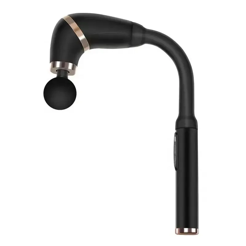 

Черный массажный пистолет с улучшенной удлиненной ручкой U-образный массажер для спины для облегчения боли глубоких тканей с 4 массажными головками