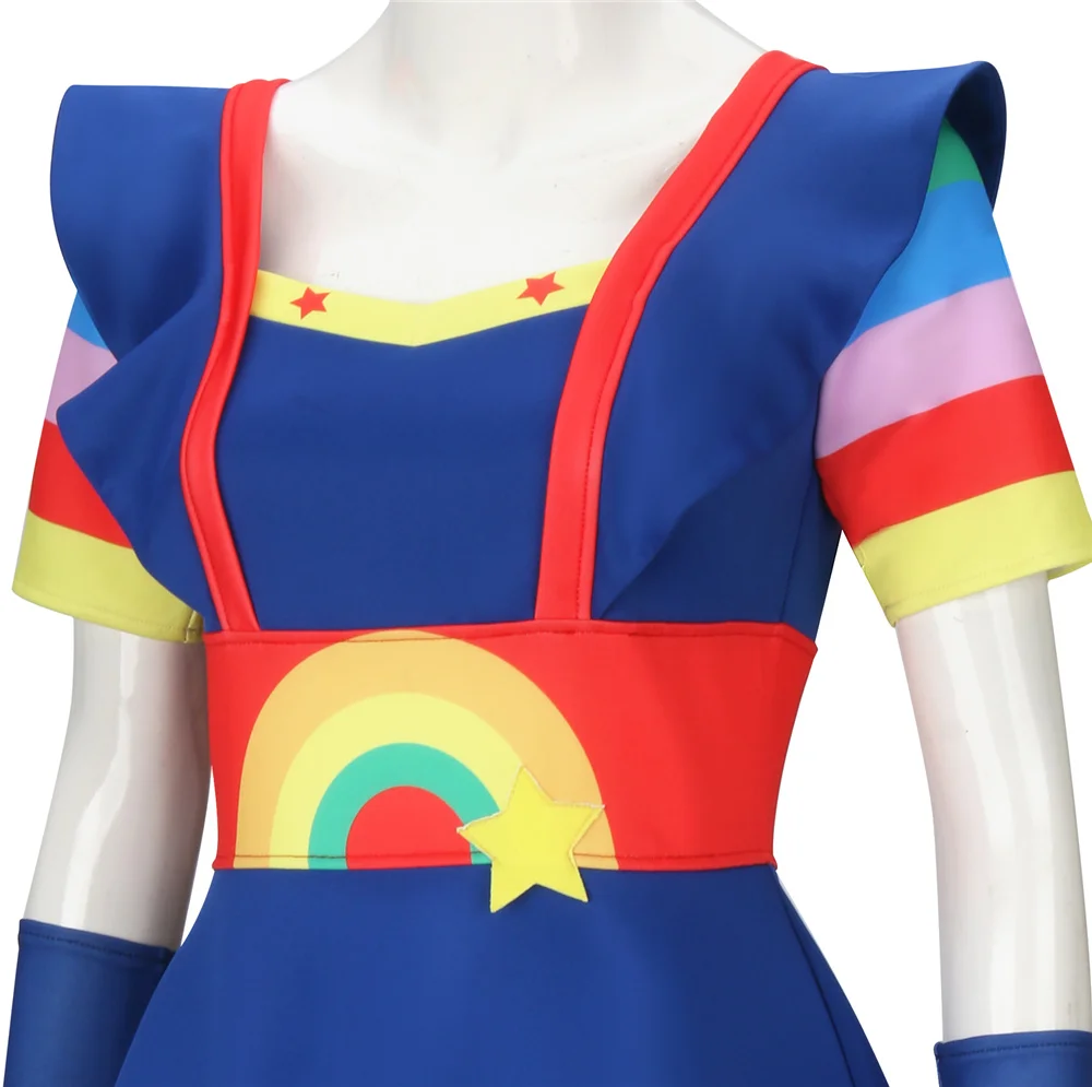 Simpatico Costume Brite arcobaleno Cosplay personaggio dei cartoni animati abiti di Halloween vestito operato da festa