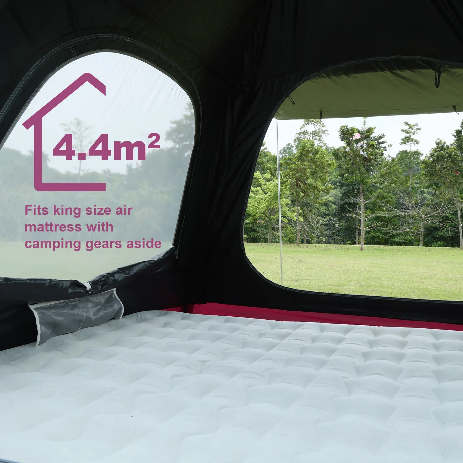 New Peirhw Inflatable Canvas Tent Camping Outdoor 2-3 Person Tent Inflatable Outdoor Family Big Tent Inflatable Camping