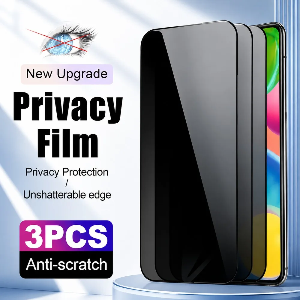 3PCS Privacy Tempered Glass For Samsung Galaxy A05 A06 A07 A15 A16 A17 A25 A26 A35 A36 A54 A55 A56 A73 Screen Protector