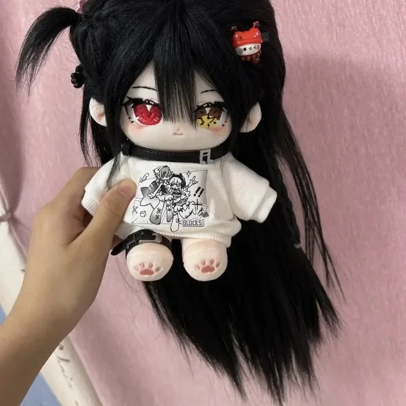 Peluche con cita en vivo Tokisaki Kurumi, muñeco de algodón de 20CM, juguetes de peluche, disfraz bonito, animación, regalos tesurados para adultos y niños