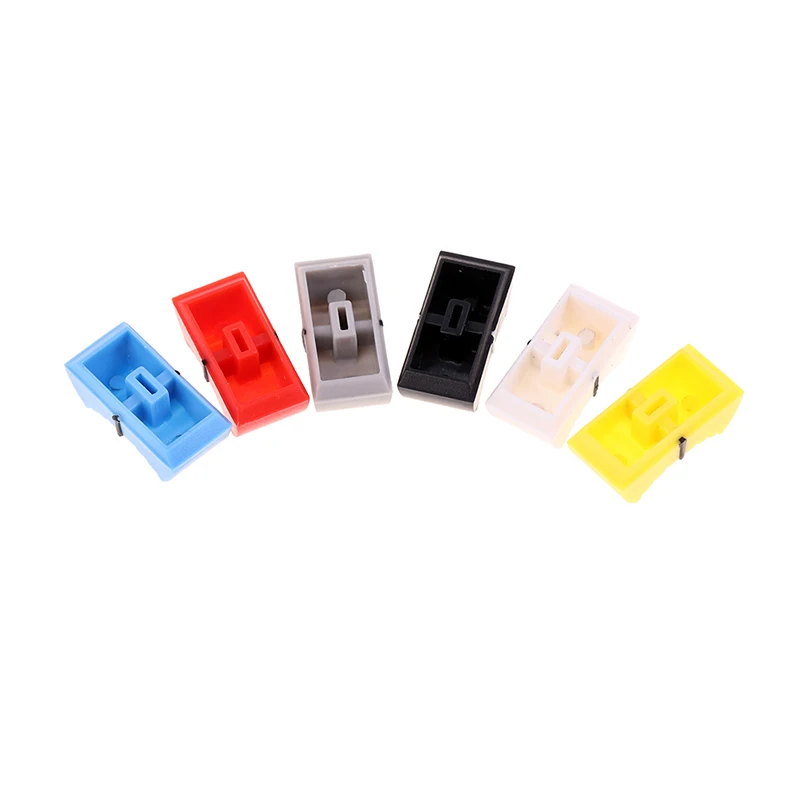 10PCS 4MM Color Mixer Fader Cap Straight Slide Potentiometer Fader Button audio adjustment cap