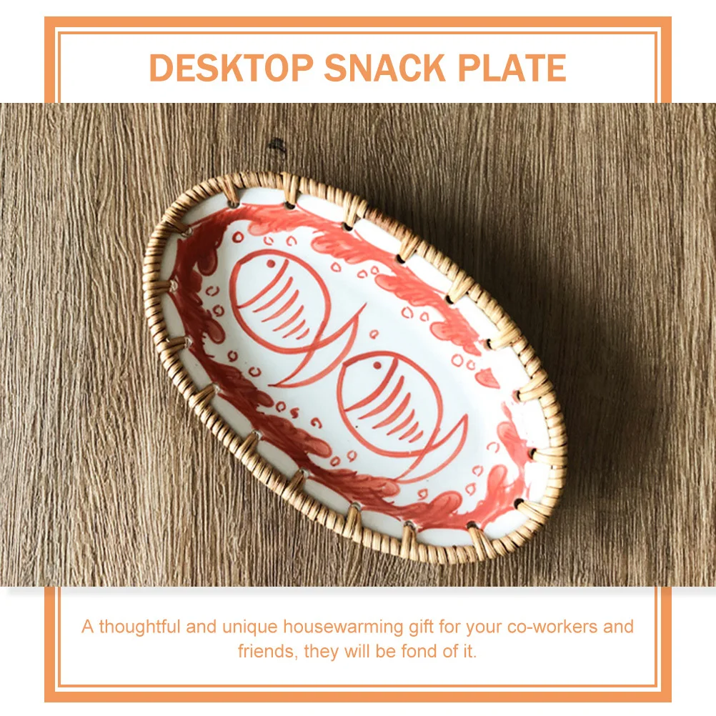 

Multi-Function Fruit Tray Stylish Simple Design Kitchen Snack Plate Desktop Dessert Tray Vietnamese Style Serving Plate