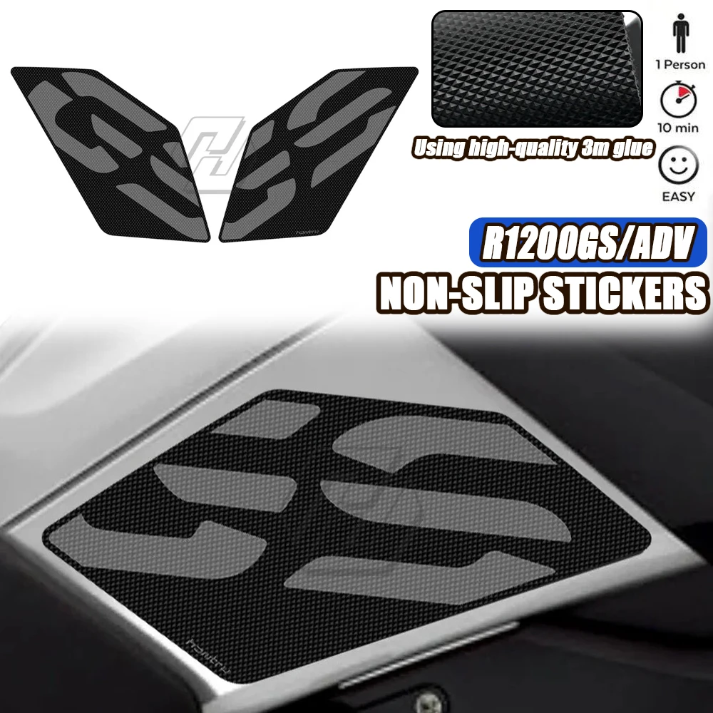 

For BMW Motorrad R1200GS 2004-2012/R1200GS ADV 2006-2013 Motorcycle Non-slip Side Fuel Tank Stickers Waterproof Sticker