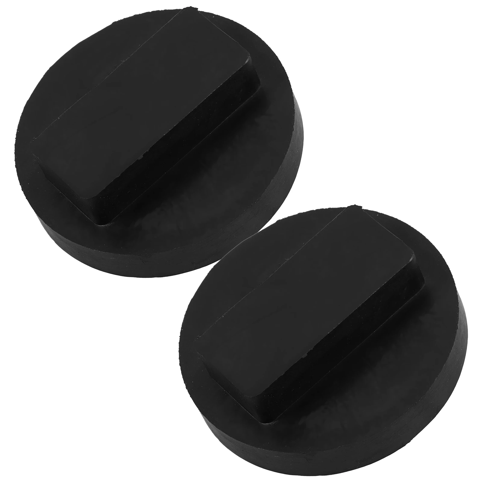 

2 Pcs 71x24mm Rubber Jack Pads Black Car Lift Support Stable Universal Fit Frame Rail Protector Rubber Block Crane Saddle