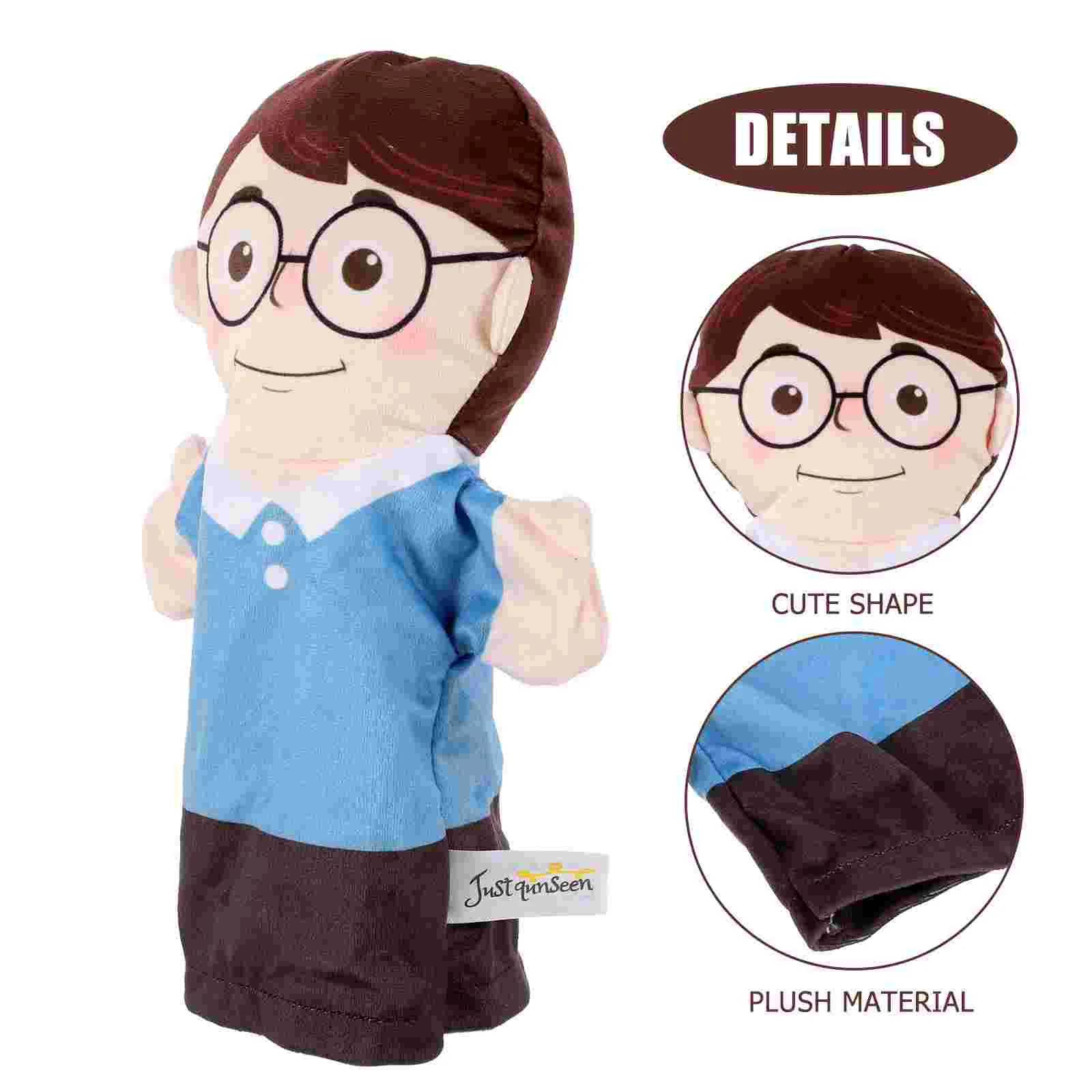 Hand Puppet for Story Telling Character Toy Puppets Adults Kids Plush Realistic Figure Child