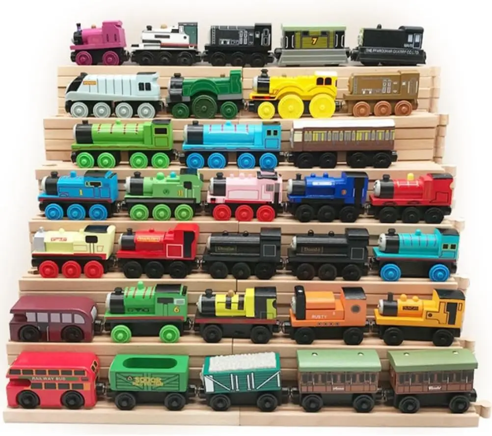 Thomas And Friends Wooden Railway Toy Lady Percy Mike Rosie Edward Donald Gorden Emily Train Truck Carriages Birthday Christmas