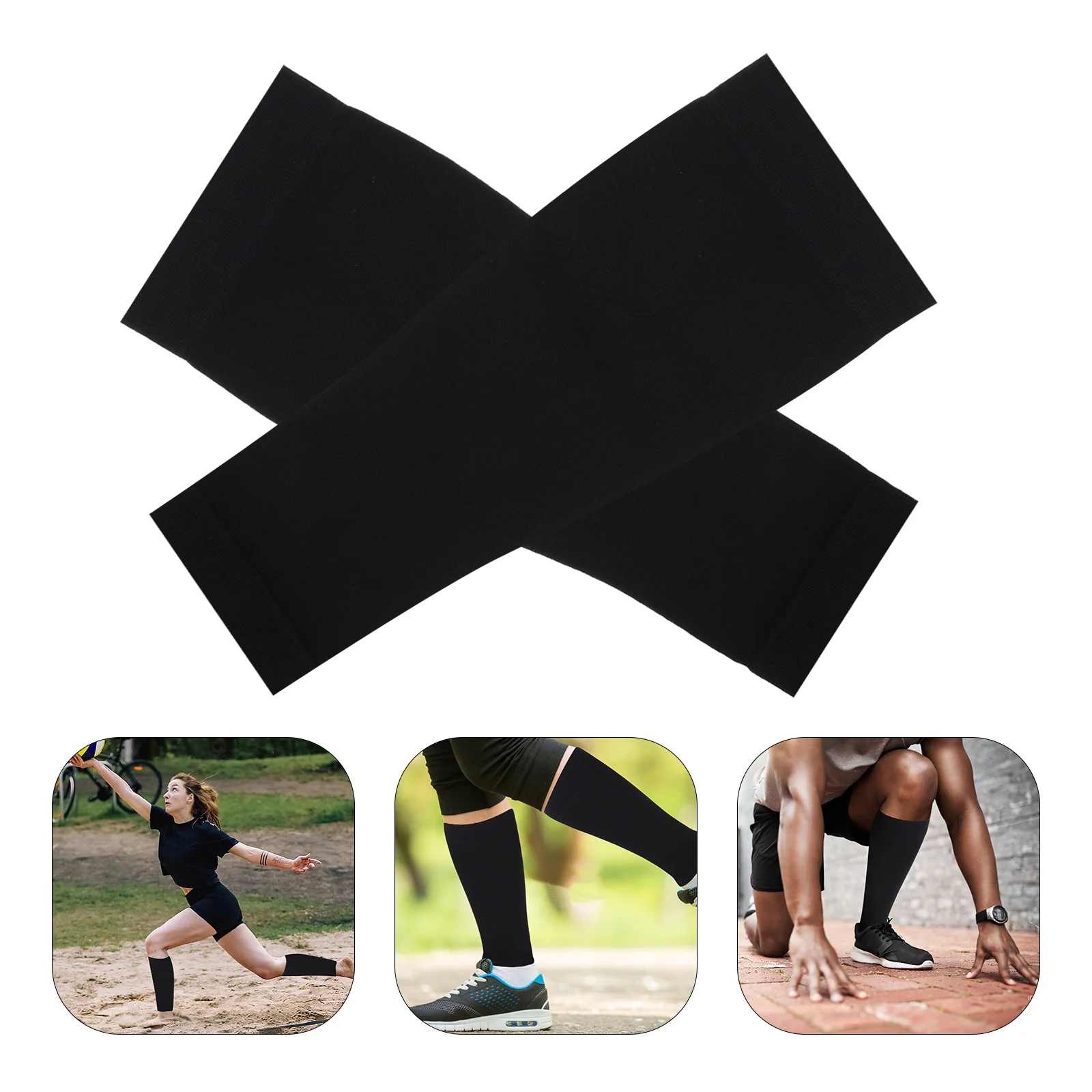 

3Pairs Sports Knee Braces Calf Compression Sleeves Elastic Socks Football Running Cycling Shin Splint Support Leg Wraps