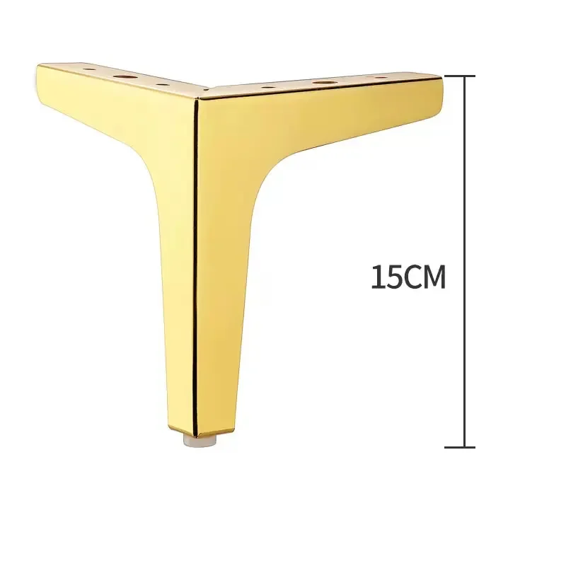 4pcs Metal Furniture Legs Black Gold Silver for Coffee Table Feet Sofa Chair Bathroom Cabinet Replacement Legs Hardware 10-17cm image 3