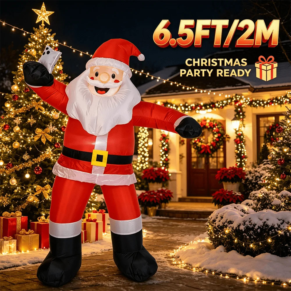 دمية عيد الميلاد القابلة للنفخ - مراجعة Xmas Outdoor Lighting Decorations وسعره