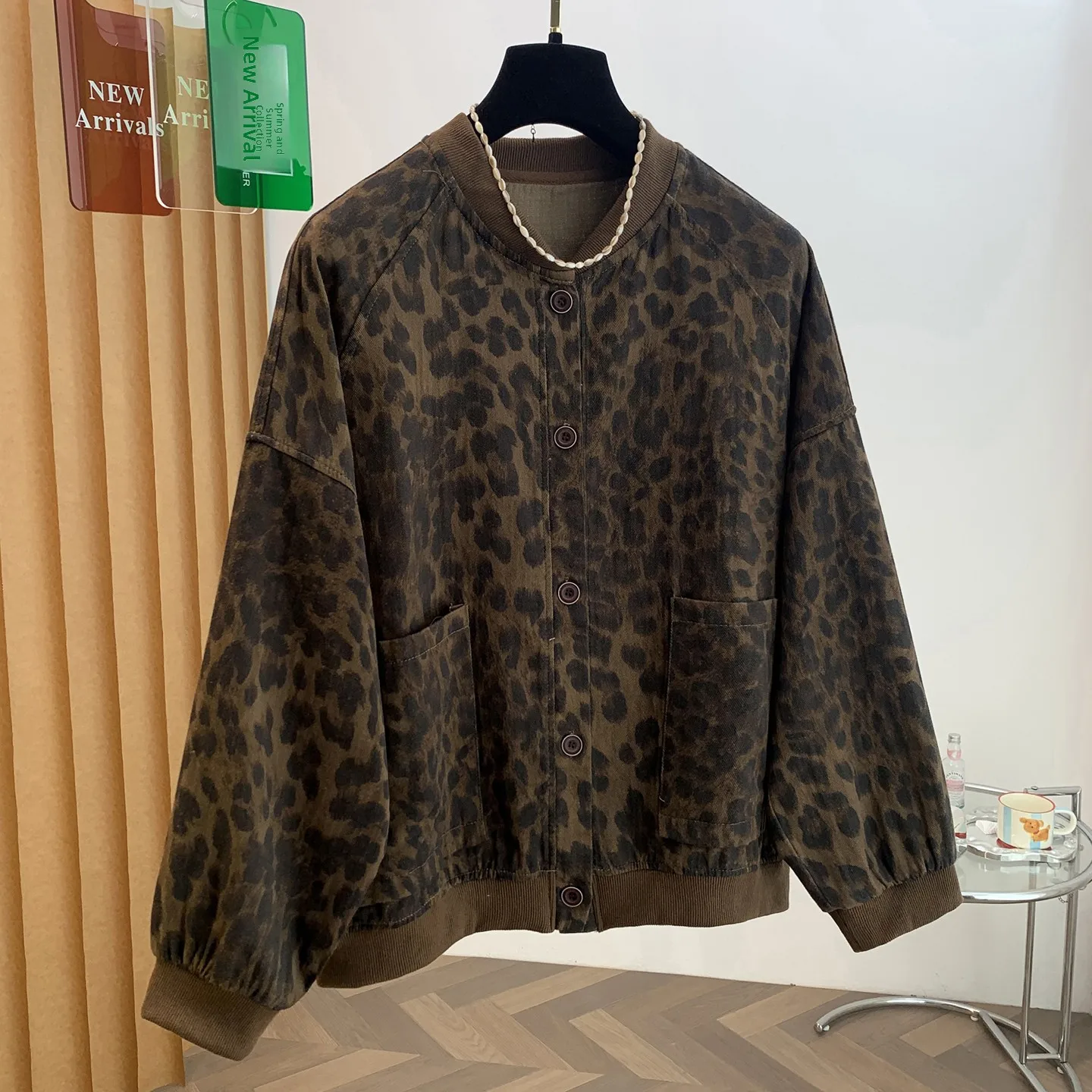 Fashionable Versatile Spring Autumn Women's Loose Casual Jacket with Large Pockets Age-Defying Coat Artistic Style Short Oute...