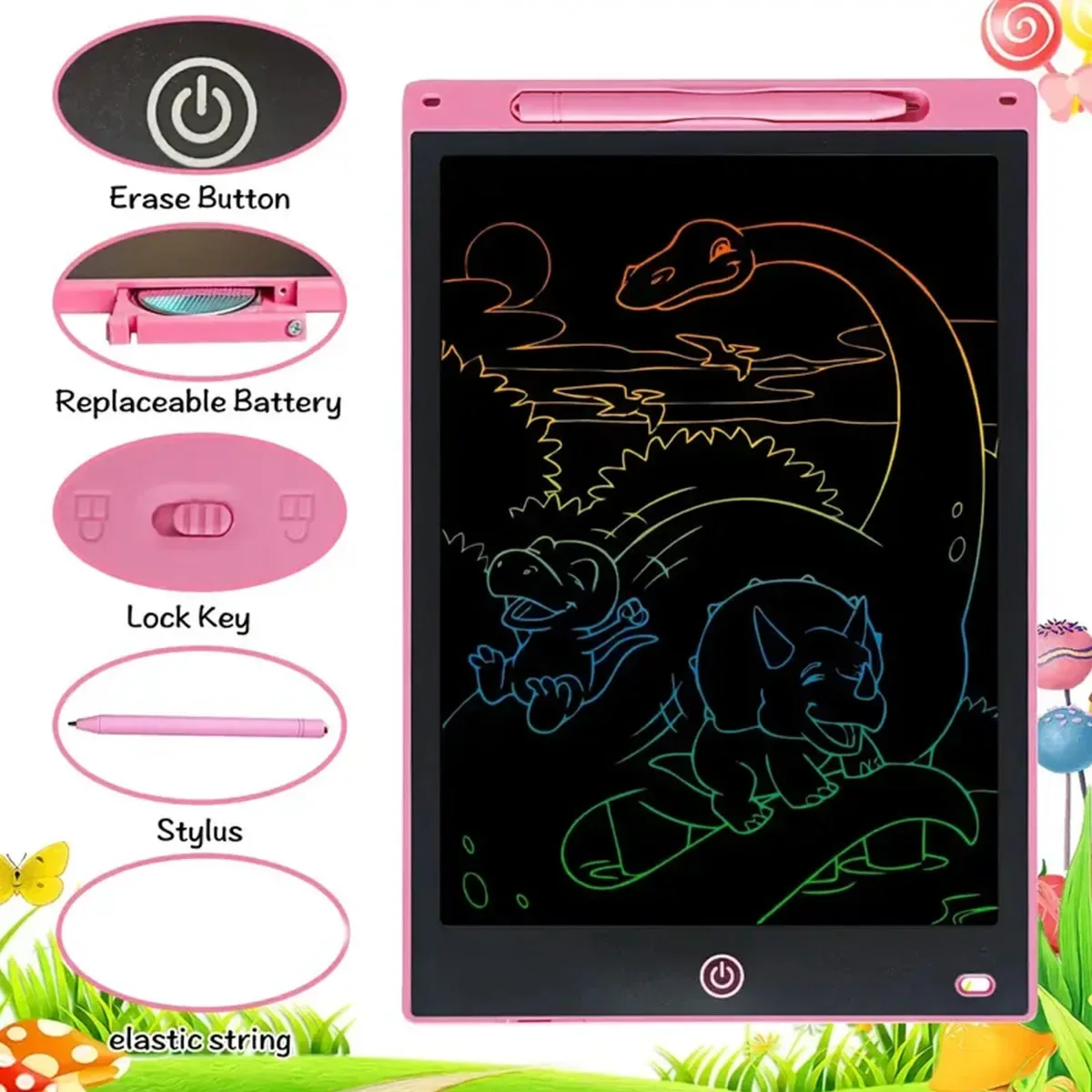 8.5/10 inch LCD Writing Tablet Drawing Board Kids Graffiti Sketchpad Toys Handwriting Blackboard Magic Drawing Board Toy